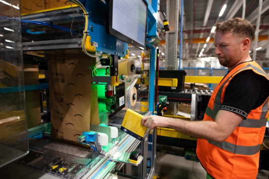 Amazon launches new automated packaging machines that create the right-sized paper bags on demand