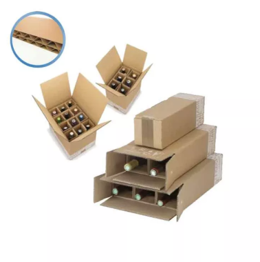 Bottle box and reinforced cushioning