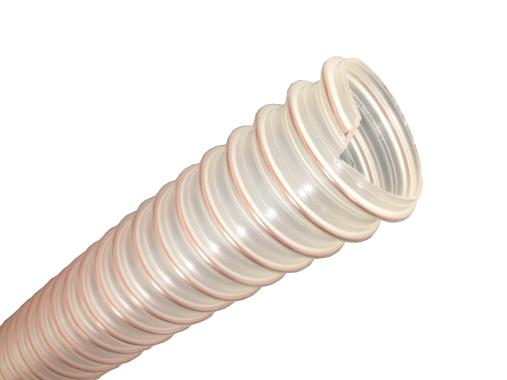 PLPS Gaine flexible polyuréthane - Sema Europe : pour ventilation industrielle lourde. Transport pneumatique abrasif. Industrie agroalimentaire. Nettoyage de voiries.