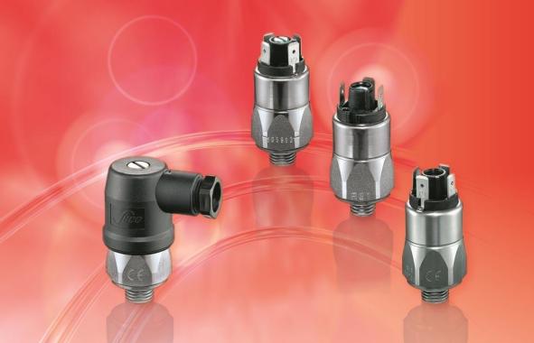 Mechanical pressure switches with changeover contact, from Suco