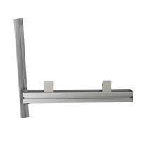 Swivel aluminum arm with two brackets L 400 mm