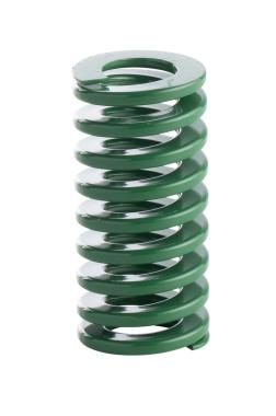 Wire compression springs rectangular section according to ISO 10243 light loads green color Type S11 from the MDL brand 