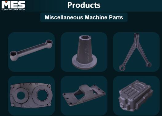 Parts for various machines