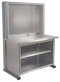 MAINTPOST 6500 INOX W 1500 x D 750 x H 1800 mm with lower storage