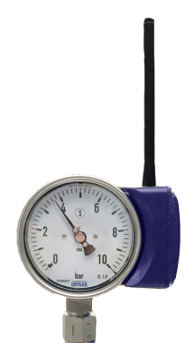 Manometric tube pressure gauge with wireless output signal PGW23