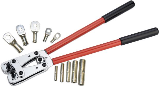 Hexagonal NF crimping tool for terminals from 6 to 120mm²