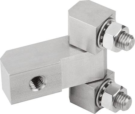 Square hinges with fixing nuts, long version