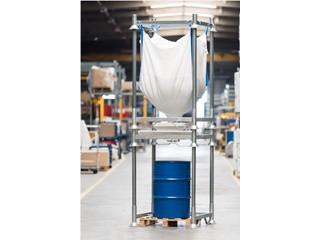 Emptying station for flexible containers (Big Bag, FIBC)