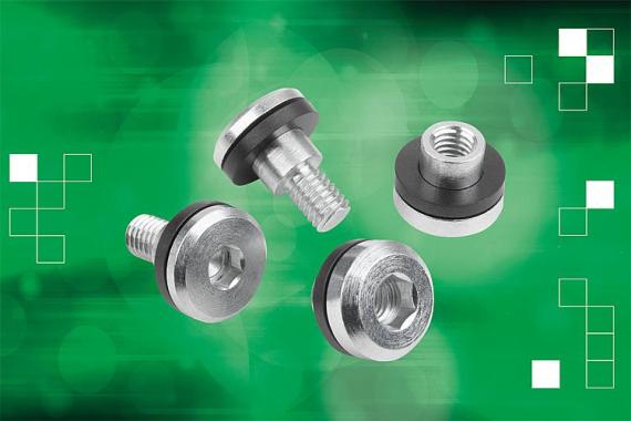 Steel flat head shouldered axles with tolerance compensation for free bearing