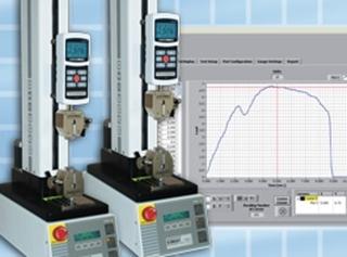Motorized vertical test bench in tension and compression
