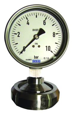Pressure gauge on SMS separator