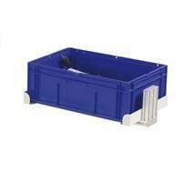 Blue plastic bin W 400 x D 300 x H 200 mm