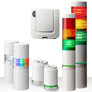 PATLITE WD light columns for production monitoring