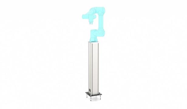 A column for a simple cobot, with floor mounting