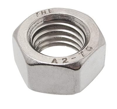 Hexagon nut (HU) - A2 stainless steel