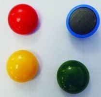 Lot de 10 punaises design magnétiques bleu Ø 32 mm