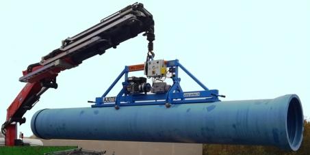For concrete and stone - Vacuum lifter for pipes on site