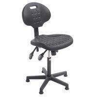 WORKSHOP CHAIR CH 450 - 650 mm seat and back in black polyurethane adjustable 3D