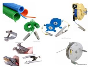 Earthing reels, cables and clamps