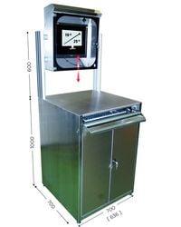 MOBIPOST 950 INOX W 700 x D 700 x H 1615 mm with keyboard drawer and CPU storage