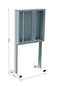 MAINTPOST 300B l 1564 x H 1800 mm Ep. 200 mm avec portes en PMMA verrouillables