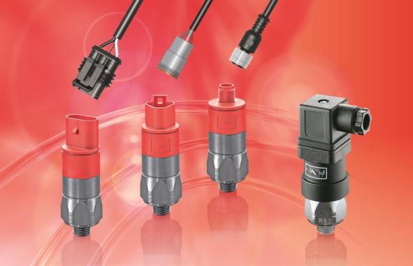 Mechanical pressure switches with changeover contact, with integrated connector, from Suco