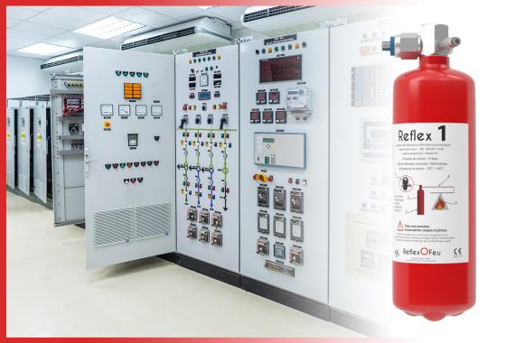 Protection incendie modulaire armoires électriques TGBT REFLEX 3KG / 3 m3
