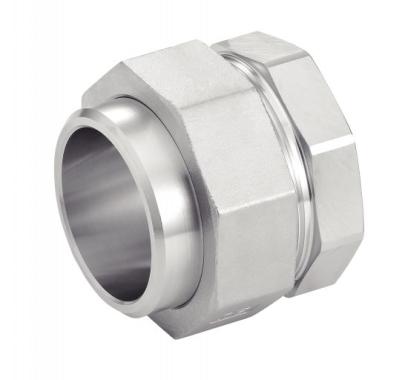 Union fitting with conical seat - smooth / female end - 316L stainless steel