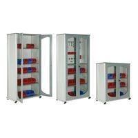 5S VISUAL CABINET B W 930 x D 550 x H 1970 mm version 3 shelves and perforated bottom with cremone lock