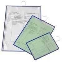 Set of 5 DOCAFLEX A5 blue vertical hook pockets