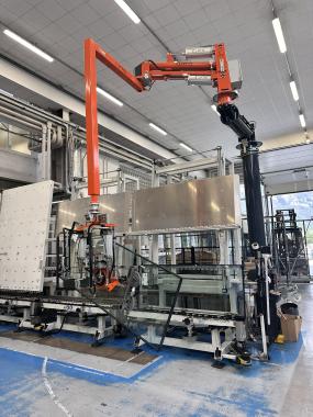 Manipulateur pneumatique industriel pour la manipulation des vitres Atis