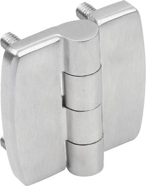 Stainless steel hinges with fixing screws