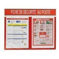 POSITION SAFETY SHEET with 2 A4 prodocs and 1 magnetic title h 60 mm