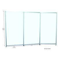 ESPACE&#39;INFO first panel W 1083 x H 2080 mm mixed 800° enamel and varnished white sheet metal