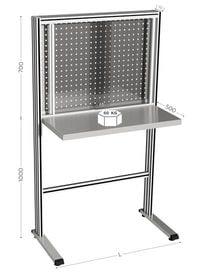 MAINTPOST 850 INOX W 1264 x D 570 x H 1700 mm