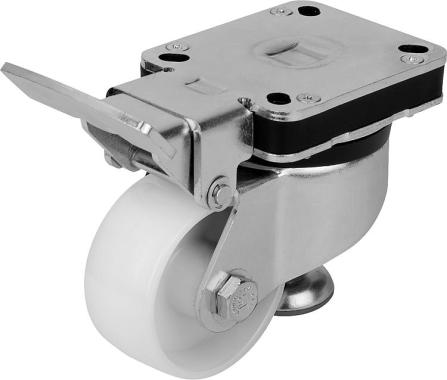 Immobilization wheel with integrated mechanical foot