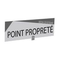 Double-sided design strip &quot;POINT PROPRETE&quot; W 600 x H 170 mm with fixing bracket (French)