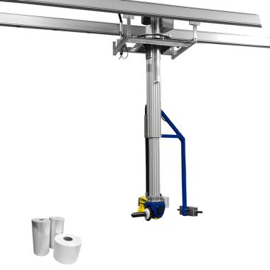 INGENITEC - Telescopic column with special pneumatic gripper for reels