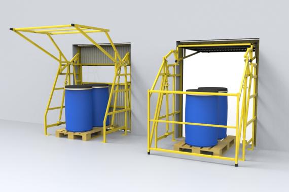 Type P safety lock barrier – pallet airlock forming a door